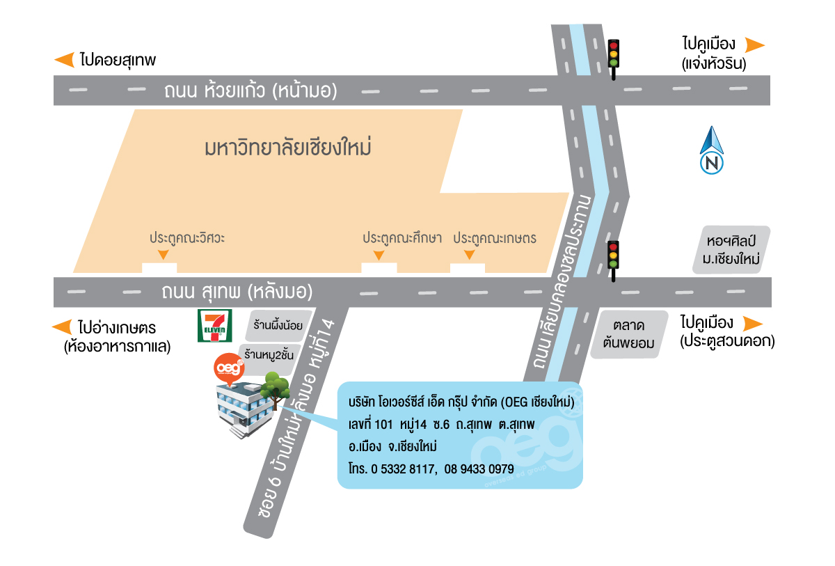 แผนที่ OEG สาขาเชียงใหม่